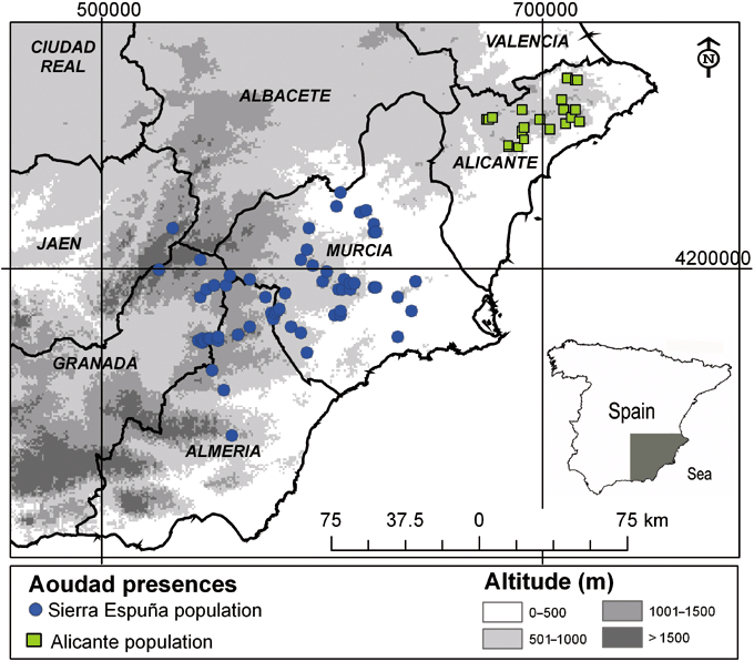 Cassinello et al. (2006 Div Distr) Prospects for population expansion of the exotic aoudad in the Iberian Peninsula